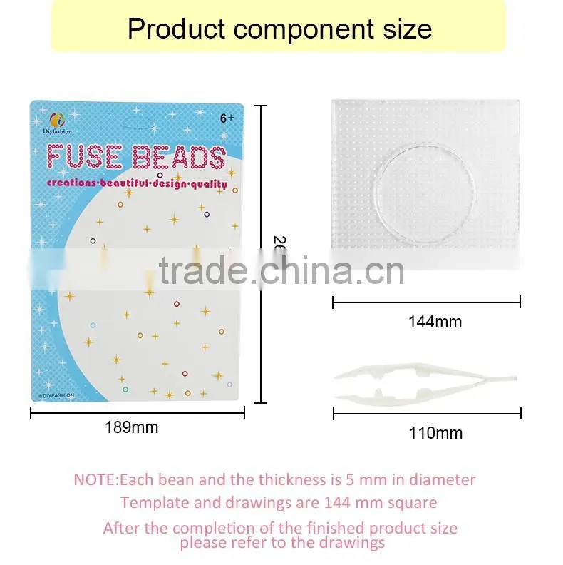 Diyfashion 5mm hama perler fuse beads Motorcycle set with puzzle iron paper and twezzer hama beads toys for kids 18034
