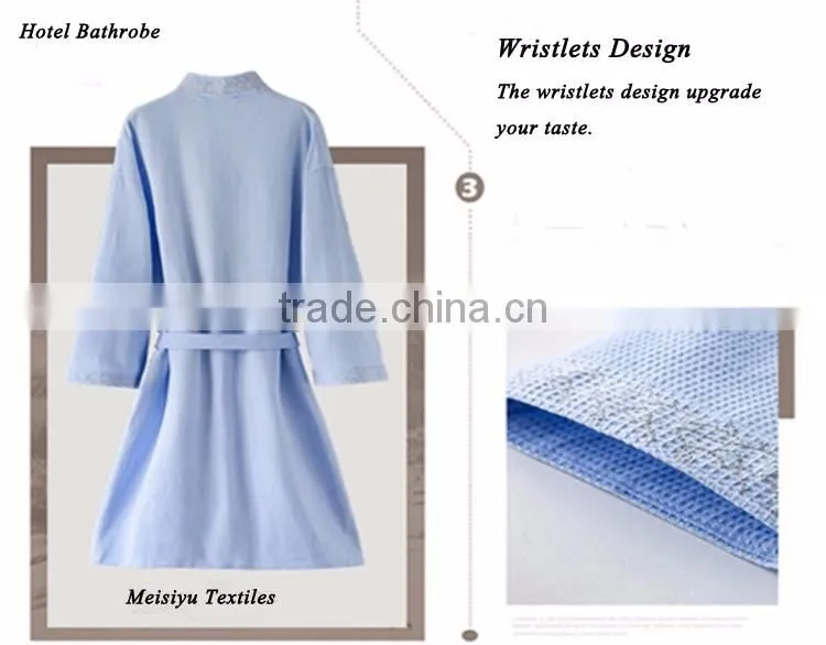 Fancy bathrtobe cotton robes waffle