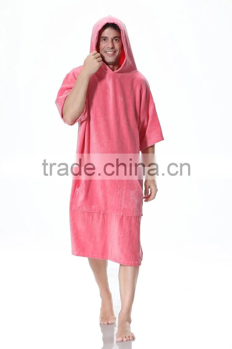 Cheap cotton velour unisex privacy poncho towel