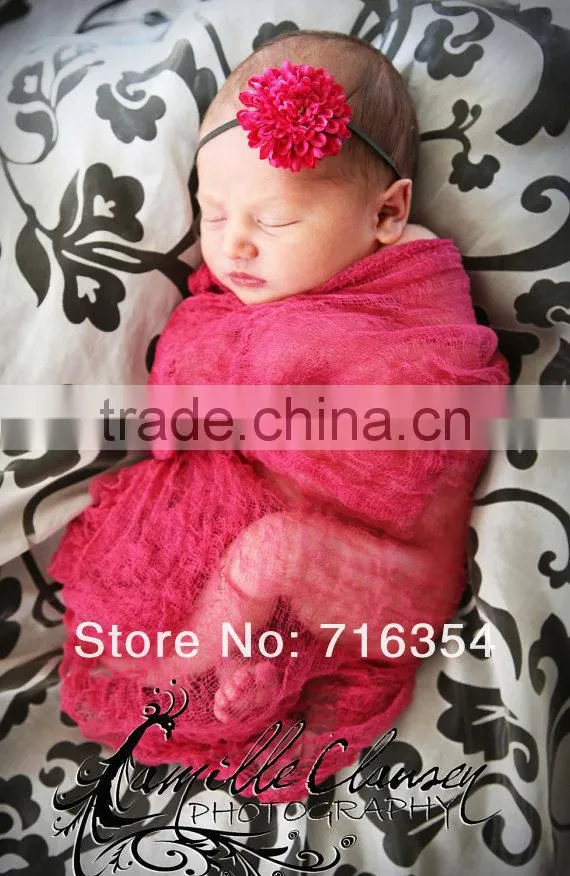 Newborn cheese cloth baby 100%Cotton dyed woven techinics Cheesecloth Wrap various color