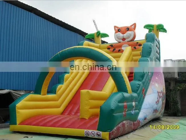 2013 hot-selling commercial inflatable tiger slide