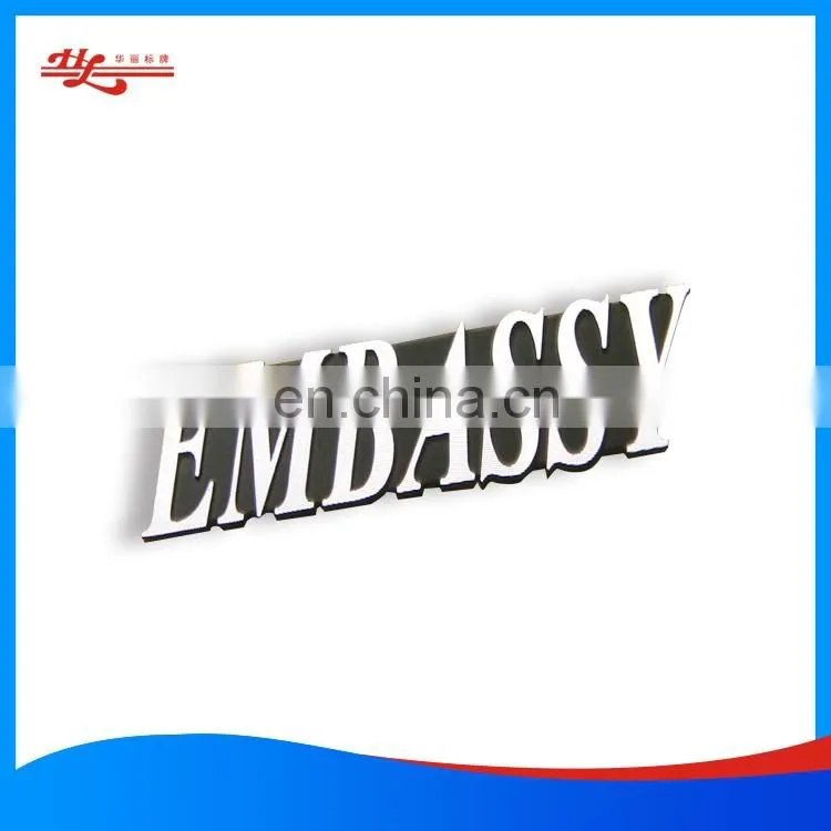 custom aluminum diamond cut nameplate