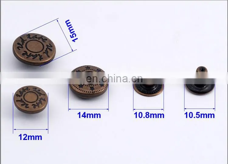 Customized Metal Press Snap Button with Logo Engraved BM10152