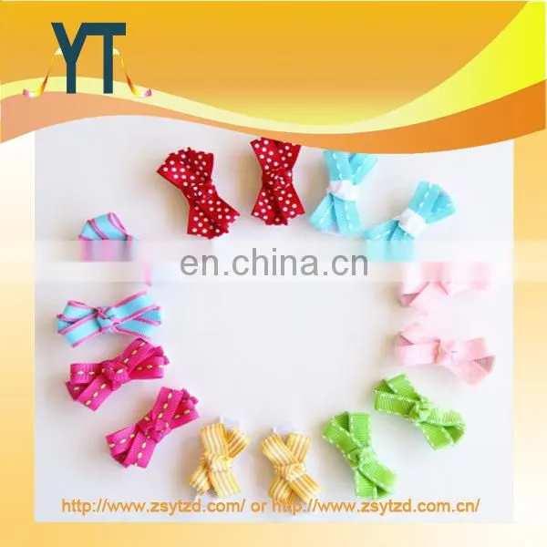 Pure Color hair bow/barrette/hair pin With Various Clip