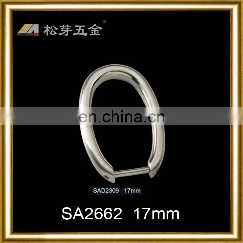 50mm fashionable special zinc alloy open d ring with brass screws