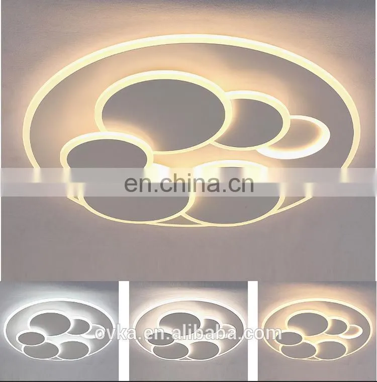 Simple round ultra thin acrylic indoor led ceiling light