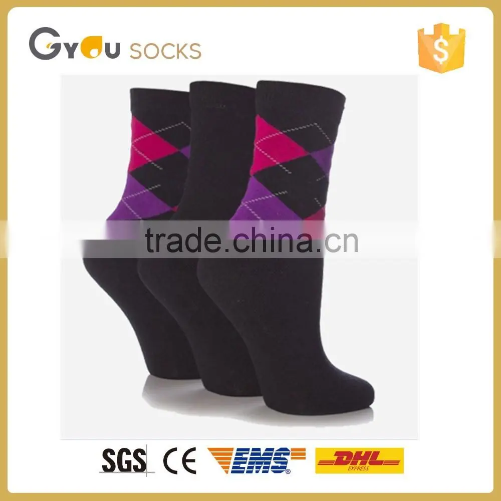 Sports socks for children oem diamon pattern cotton socks