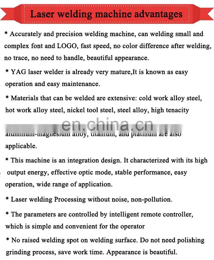 High technology automatic mold repair laser spot welder/welding/soldering machine with boom type for metal repair