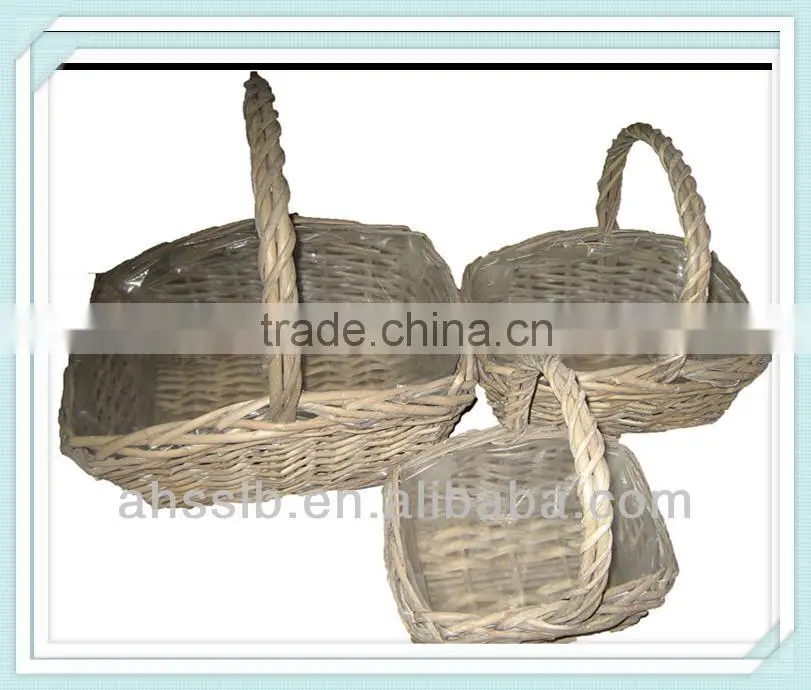 small wooden promotion basket