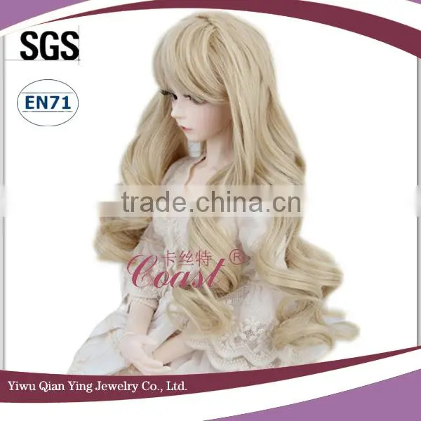 long nice doll golden golden loose wavy bjd doll wig