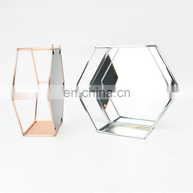 Single Side round makeup Mirror Rotation gold black color Metal Cosmetic Mirrors Round Glass Make Up Mirror with stand