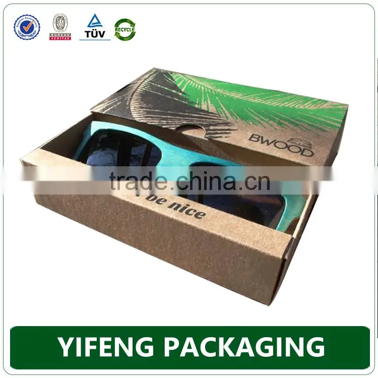 Matte black cardboard gift box, unique cardboard box packaging for sunglass