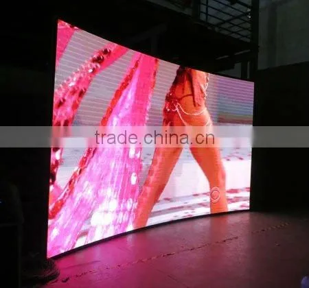 HuNan project 14.06 sqm P4 Indoor Curved Full Color curved display