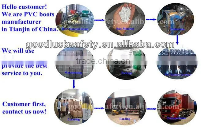 100%waterproof safety rain boots /rubber boots for mining