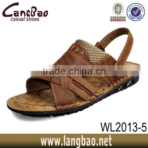 rubber outsole men sandal anti slipper durable leather sandal