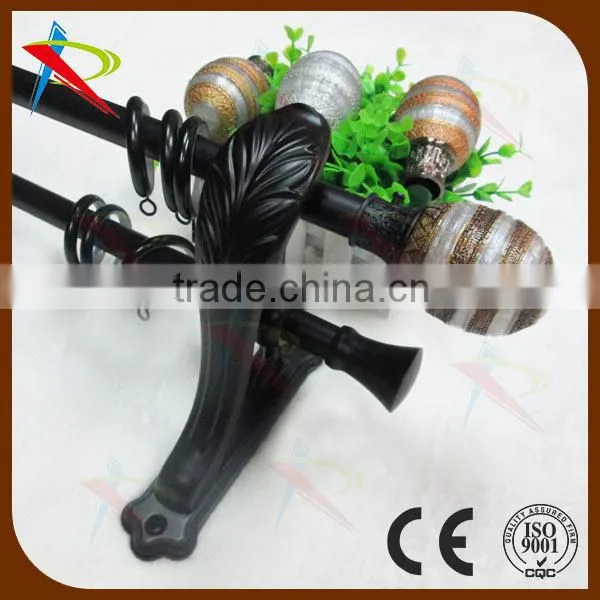 decorative plated bronze iron curtain pole
