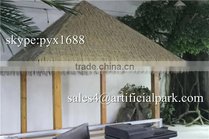 Artificial decorative reed thatch roofing