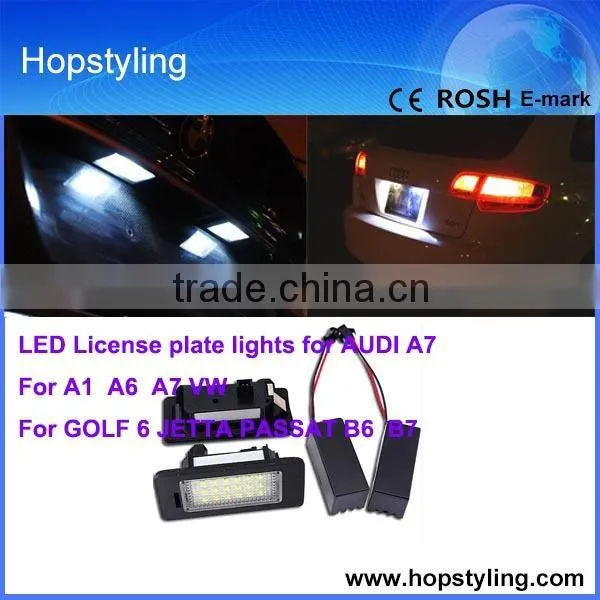 china exporter 24 SMD LED license plate lamp for AUDI Car lights/for Audi A1/ For A6/For TT License plate lamp