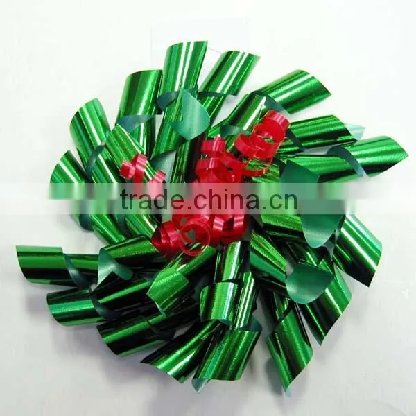 Curly Ribbon/Fabric Curly Bow/Christmas Tartan Bow/Christmas Ribbon Bow