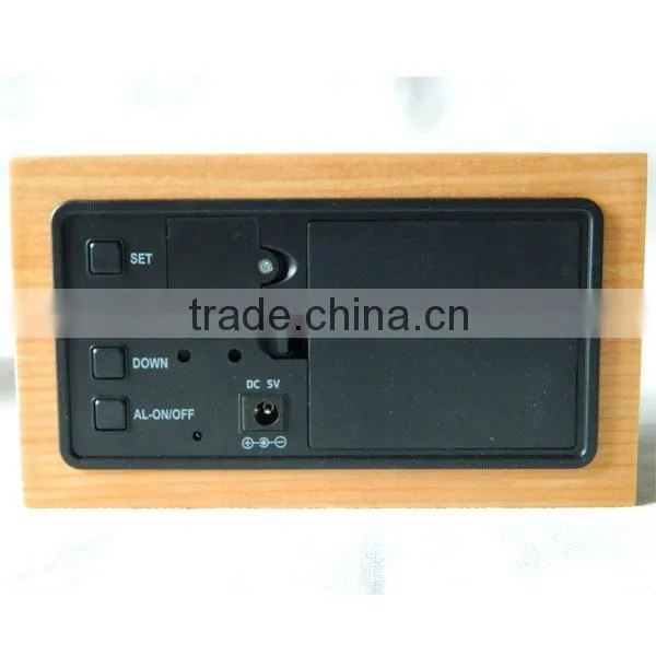 LED wood clock with voice control and touch function