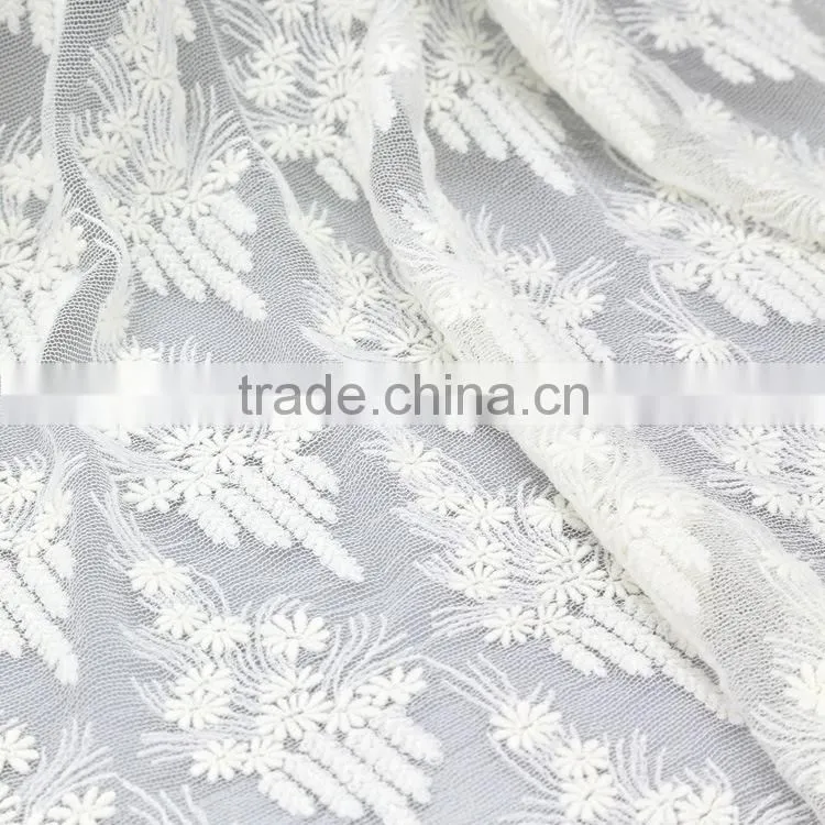 New design personalized chemical cutwork breathable mesh lace embroidery designs