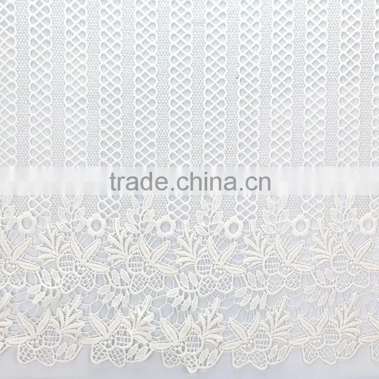 Top selling embroidery geometric latest net dress designs fabric by china embroidery factory