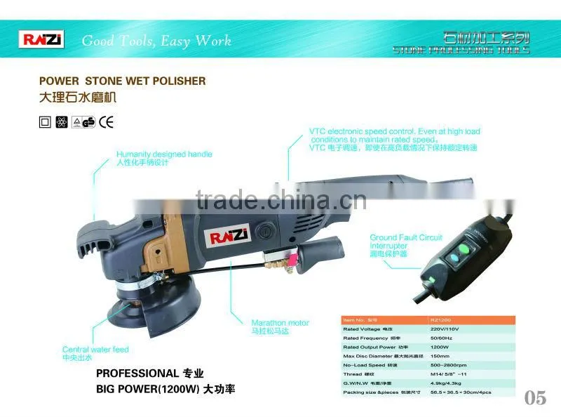 Concrete wet grinder