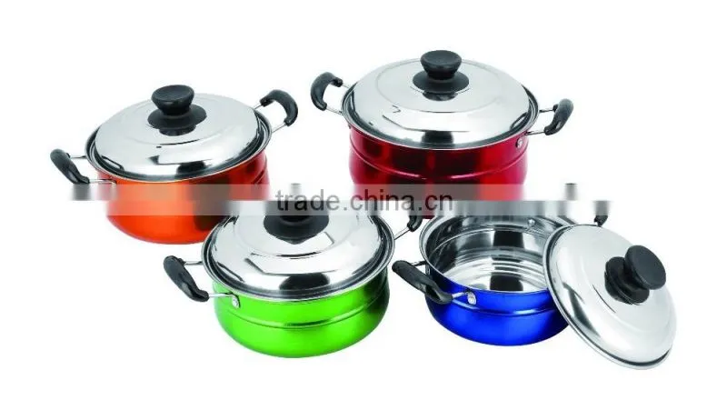 Hot sales stainless steel pot set stock pot set cookware set