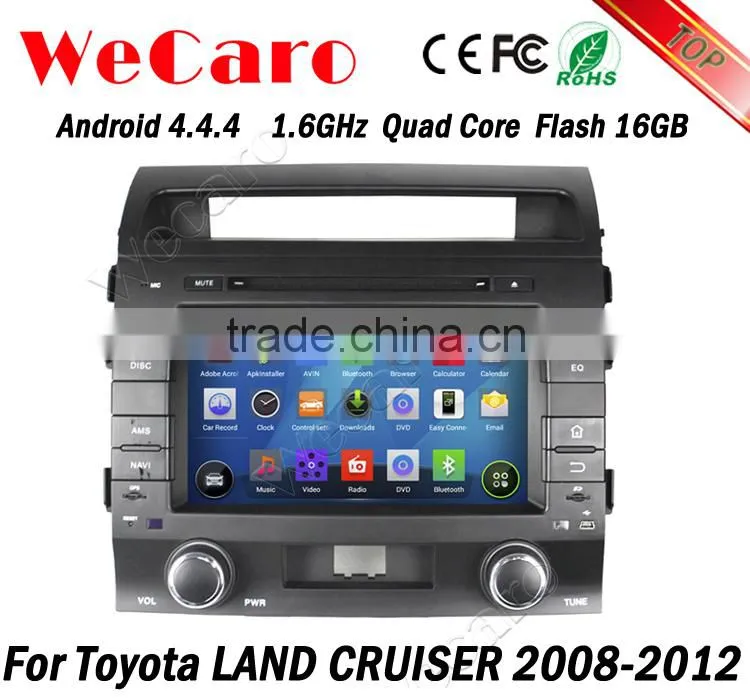 Wecaro WC-TL8013 8" Android 4.4.4 car dvd player quad core for land cruiser car multimedia stereo 2008-2012