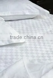 Hotel 100% Cotton Plain White 1cm Stripes Satin Hotel Pillow Case