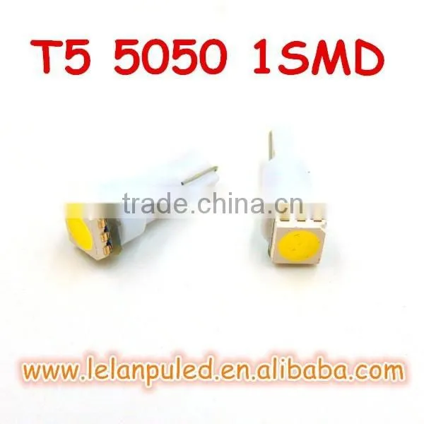 Top quality led Colorful Car Interior Led Light 12V T5 5050 1SMD auto led lamp