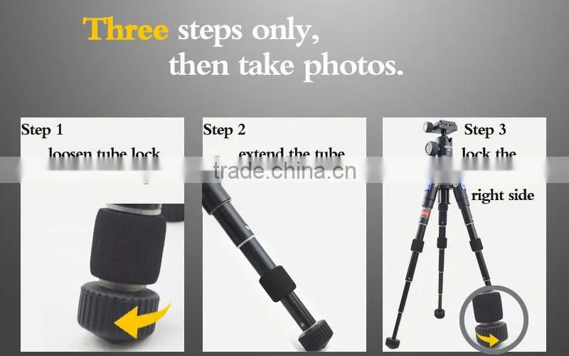 2016 hot selling product high quality Aluminum flexible Portable type camera tripod mini table tripod