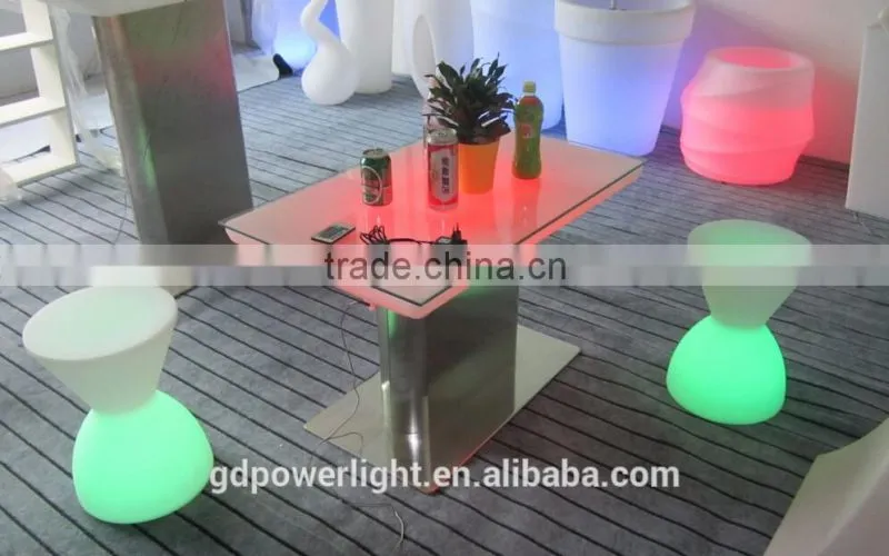 New PE Plastic Bar Table with LED light and remote control YXF-8856