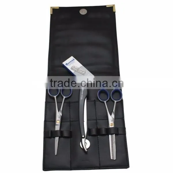 Superior Pouch Set 5.5'' with Scissors, Thinning & Razor