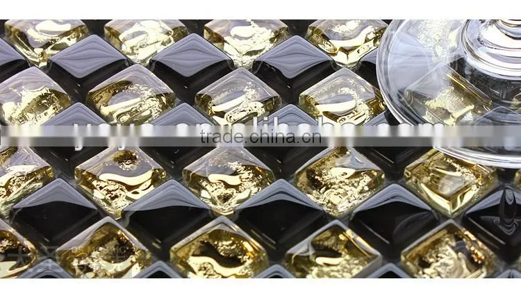 CG001 30x30 cheap cracked crystal glass mosaic/crystal glass mosaic tile