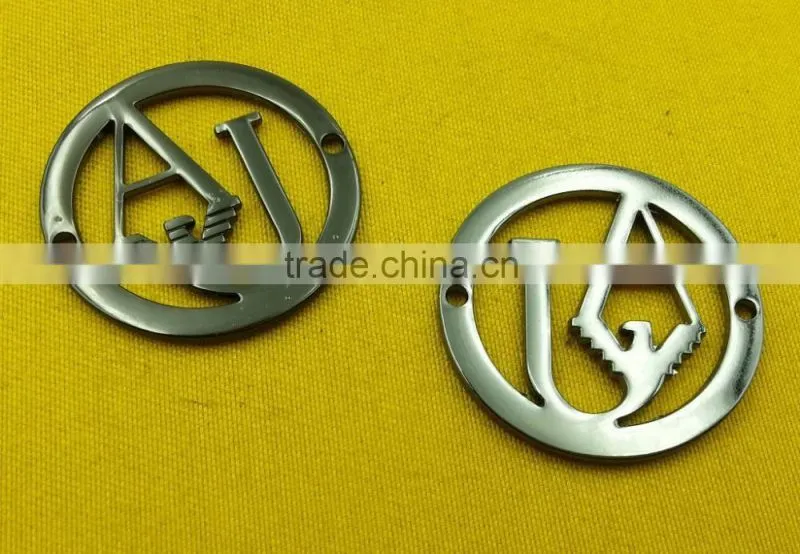 25mm Sew-on logo metal badges For Jeans clothes -- MZ6080