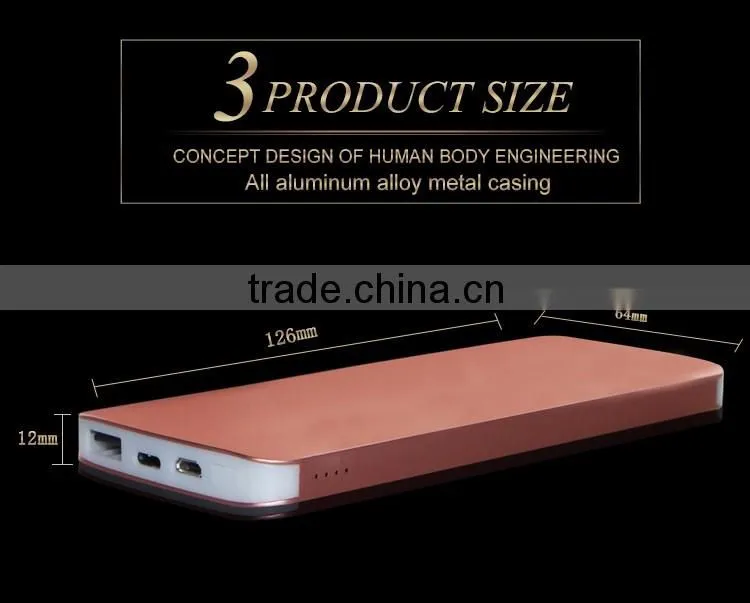 Guangdong factory super slim portable power bank credit card power charger for smartphone