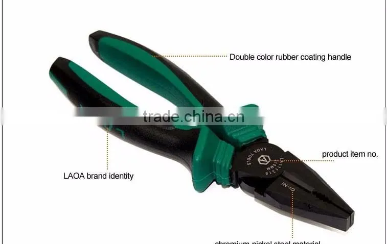 Industrial use insulated combination pliers for electrician working multi hand tools