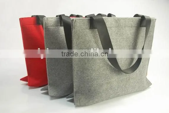 Fashion Cheap Stable Red Wool Felt Shopping Bag