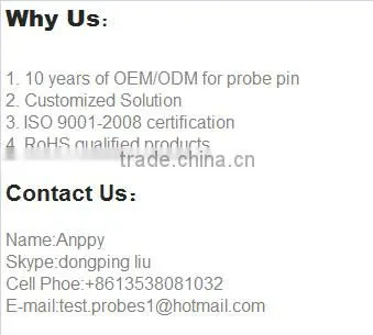 Spring Contact Probes ,Test probe,Pogo Pin Connector