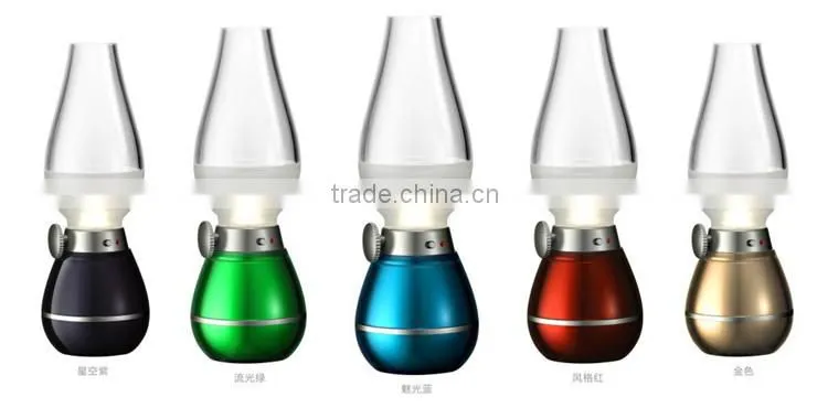 Traditional Blow Control USB Rechargeable Antique Cut Glass Oil Lamps / Best Promotional Gift and Traditional Meeting