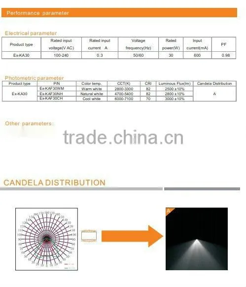 ATEX and IECEX Certificated 30w LED Explosion Proof Lighting Fixture For Terrible Location