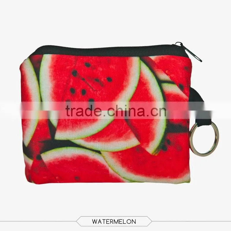 New Design Wholesale 3D Full Print Small Custom Ladies Coin Purse