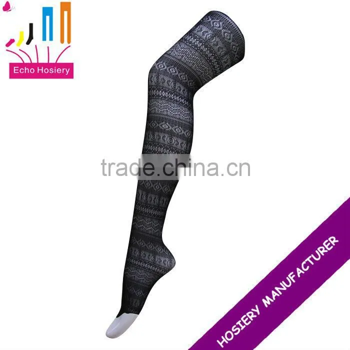 women flower pattern tights