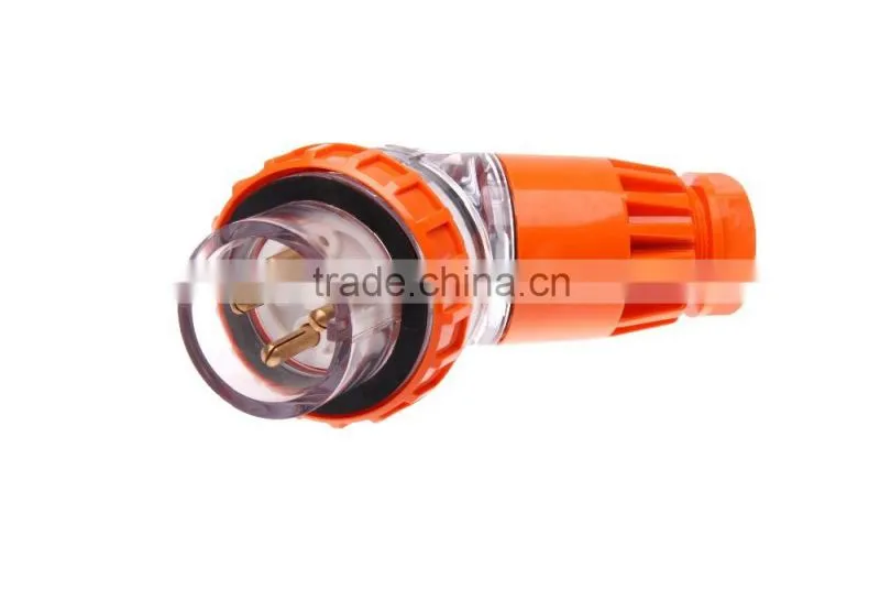 Three Phase 4 Round Pin Angle Plug 32A