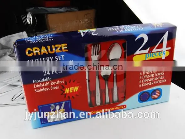 Cheap cutlery 24pcs made by Junzhan Factory and sell directly