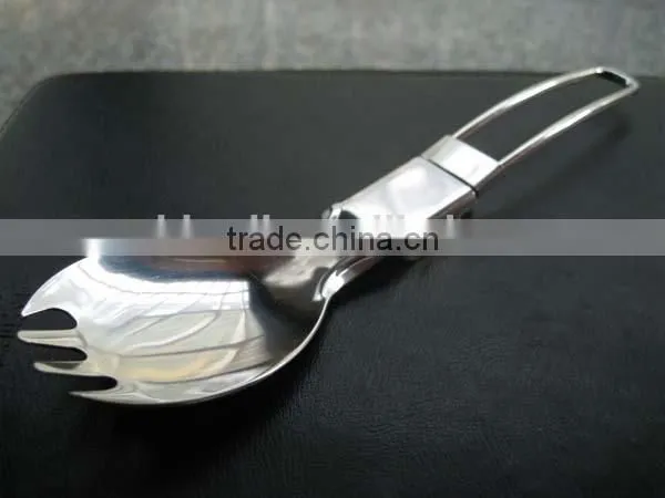 stainless steel folding spork