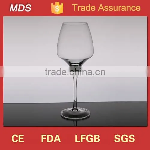 Handmade glassware manufacturers long stem logo wine glass