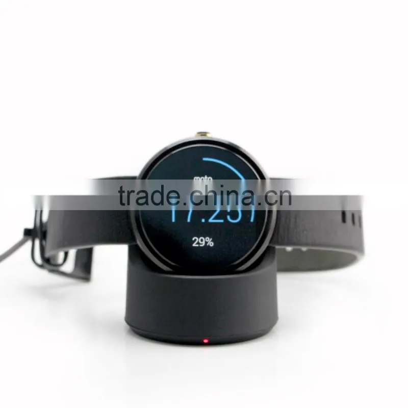 Small smart watch charger holder for Moto 360 smart watch wireless charger