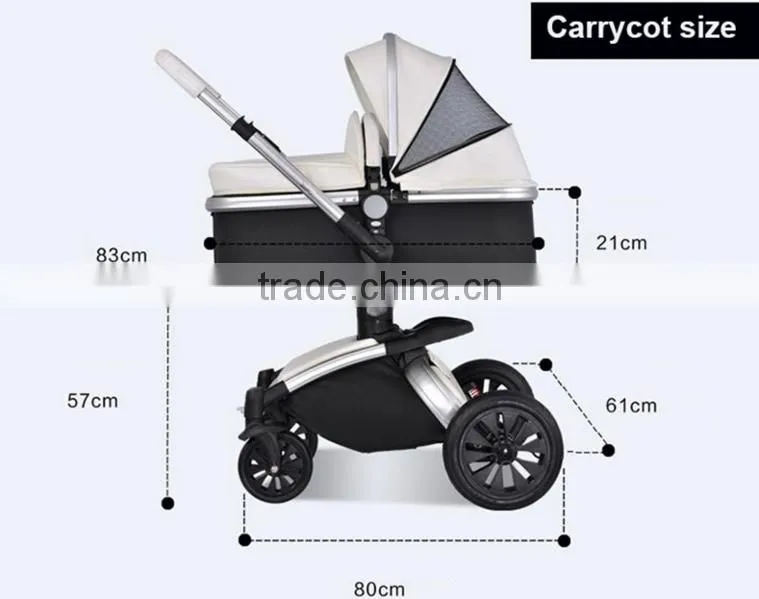 2016 High-view 3 in 1 baby stroller/pram